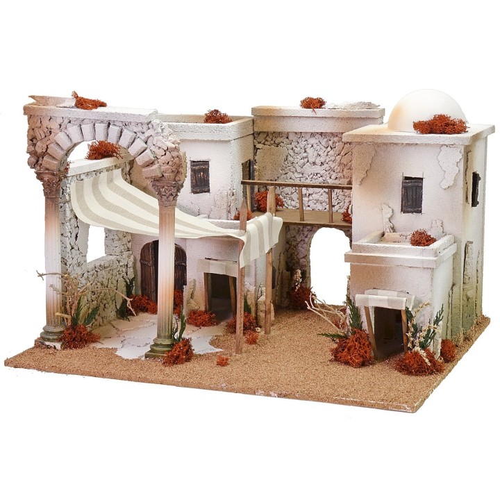 Arab village with tent and arch cm 50x40x33 h