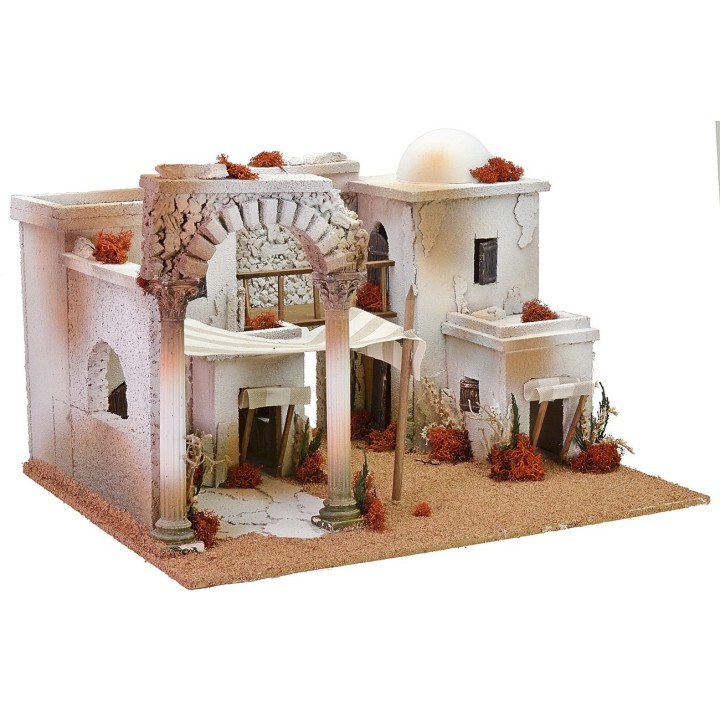 Arab village with tent and arch cm 50x40x33 h