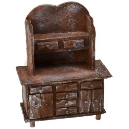 Aparador de madera envejecida cm 11x6x14 h
