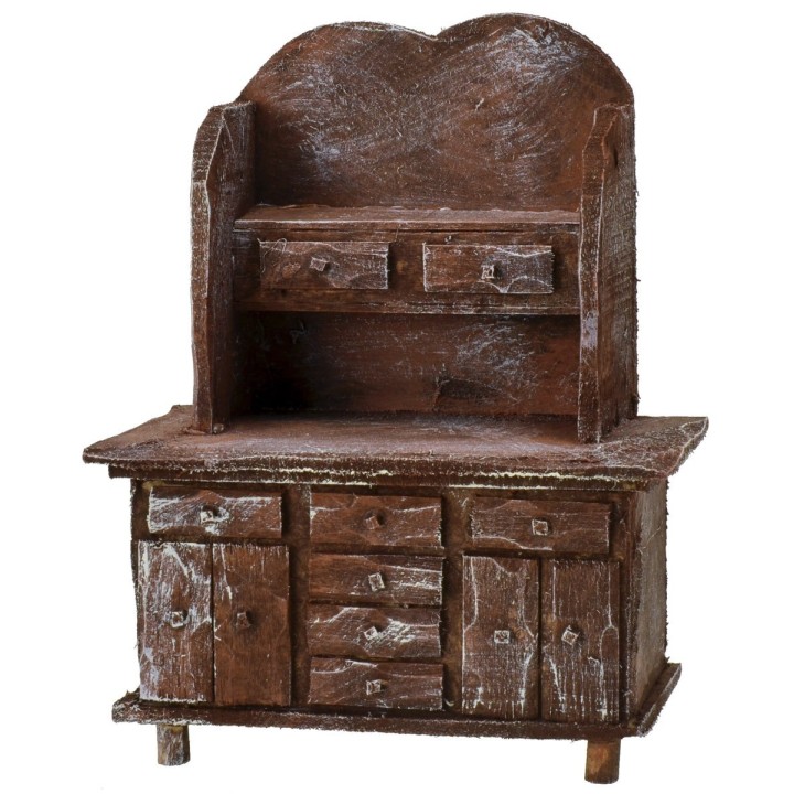 Aparador de madera envejecida cm 11x6x14 h