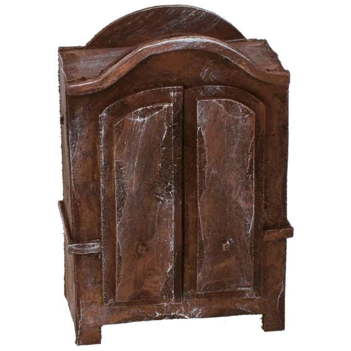 Antiqued wooden wardrobe cm 10x5,5x14 h