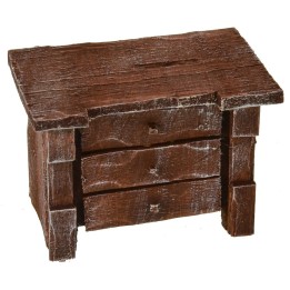 Cómoda de madera envejecida 8x5x6 h