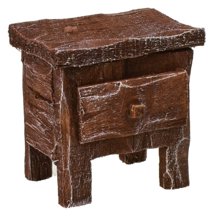 Mesita de noche de madera envejecida cm 4x3x4 h
