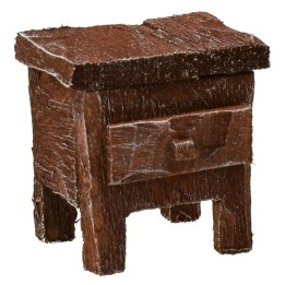 Bedside table in antiqued wood cm 3,5x2,5x3,5 h