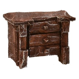 Cómoda de madera envejecida cm 4x2x3 h