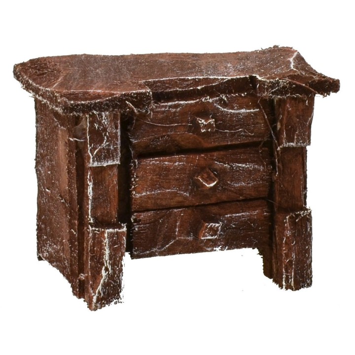 Cómoda de madera envejecida cm 4x2x3 h