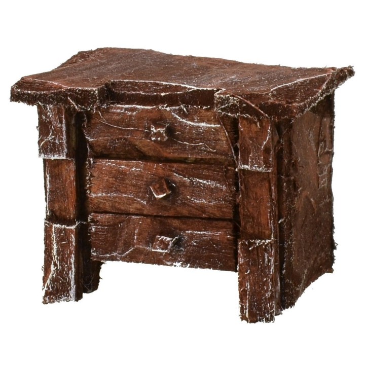 Cómoda de madera envejecida cm 4x2x3 h