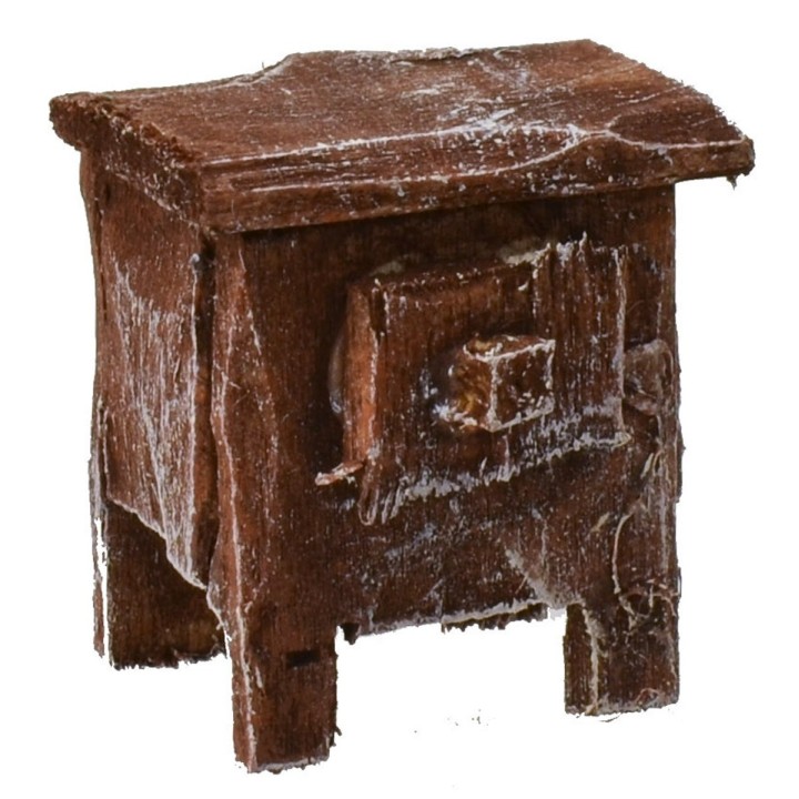 Bedside table in antiqued wood cm 2x1,5x2 h