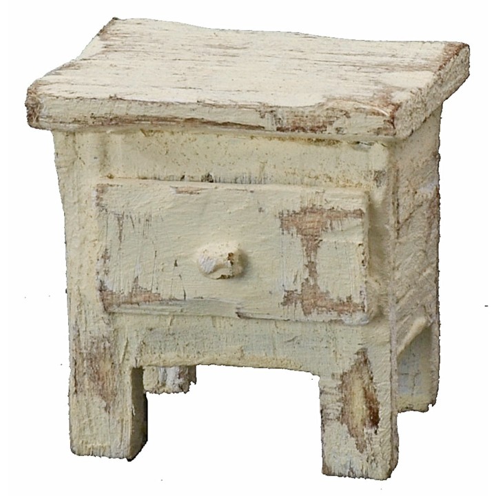 Bedside table in bleached wood cm 4x3x4 h