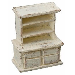 Aparador de madera blanqueada cm 5x3x7 h