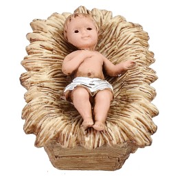 Gesù bambino nella culla cm 6,5 costumi storici Landi Moranduzzo