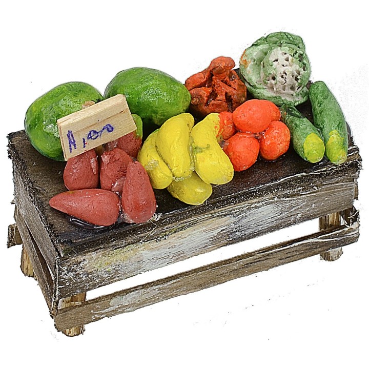 Banquete con frutas y verduras cm 6x3x3,2 h