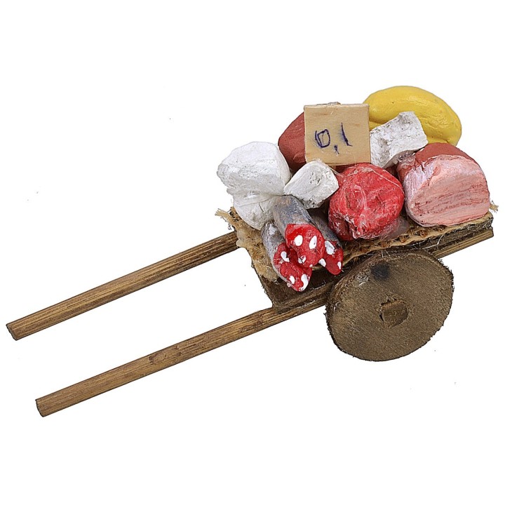 Cart with cured meats and cheeses cm 4,5x10,5x5,5 h