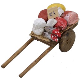 Cart with cured meats and cheeses cm 4,5x10,5x5,5 h