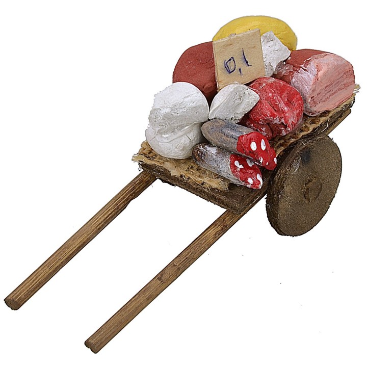 Cart with cured meats and cheeses cm 4,5x10,5x5,5 h