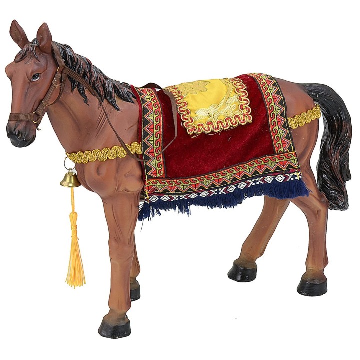 Resin horse with drape for 30-40 cm statues