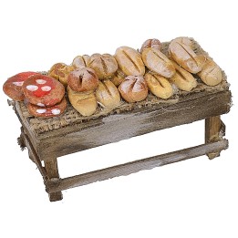 Banquete con pan y pizzas cm 8x4x5 h
