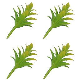 Set 4 cespugli giallo-verdi senza base h 3,5 cm