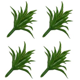 Conjunto de 4 arbustos verdes sin base h 3,5 cm