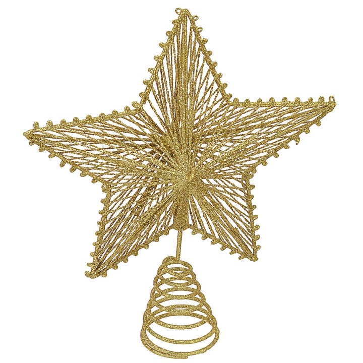 Punta de estrella color oro h 25 cm