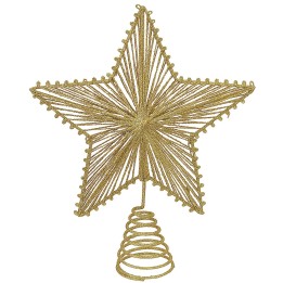 Gold-colored star tip h 25 cm