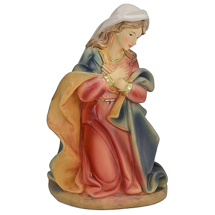 Madonna arrodillada en resina serie 20 cm