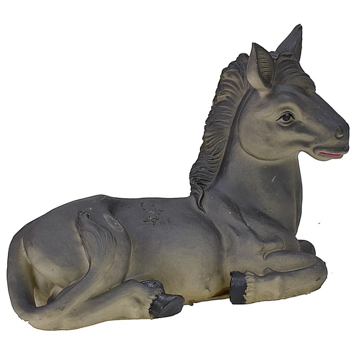Sitting donkey in resin for 30 cm statues