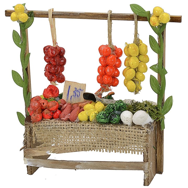 Bancarella del fruttivendolo cm 13,5x5x13,2 h