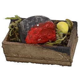 Wooden box with swordfish cm 4x2,7x2,6 h