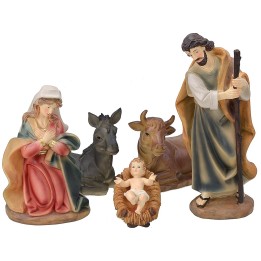 Natividad 5 figuras en resina cm 30