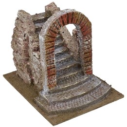 Escalera con arco para Belén cm 14,5x19,5x17 h