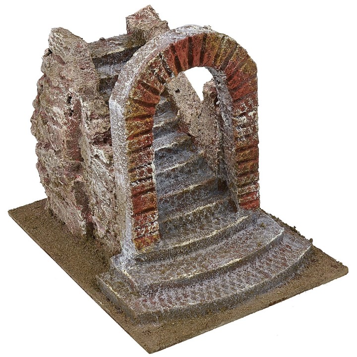 Scala con arco per Presepe cm 14,5x19,5x17 h