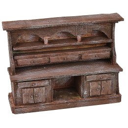 Sideboard in antiqued wood cm 19,2x6,4x13,7 h