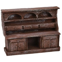 Sideboard in antiqued wood cm 15,1x4,8x11,7 h