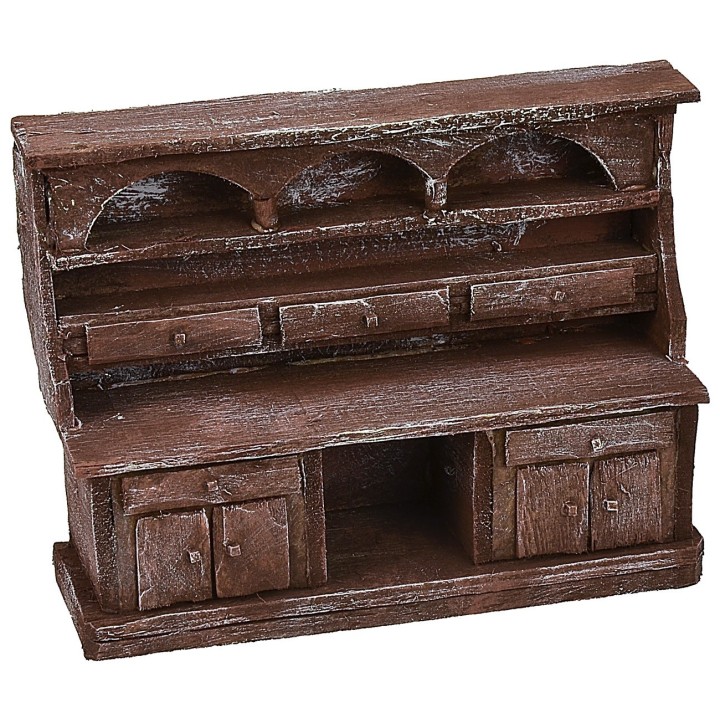 Sideboard in antiqued wood cm 15,1x4,8x11,7 h