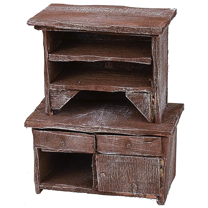 Sideboard in antiqued wood cm 11x6x13 h