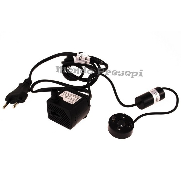 Bomba de agua con luces LED de colores para belén 200l/h cm 35