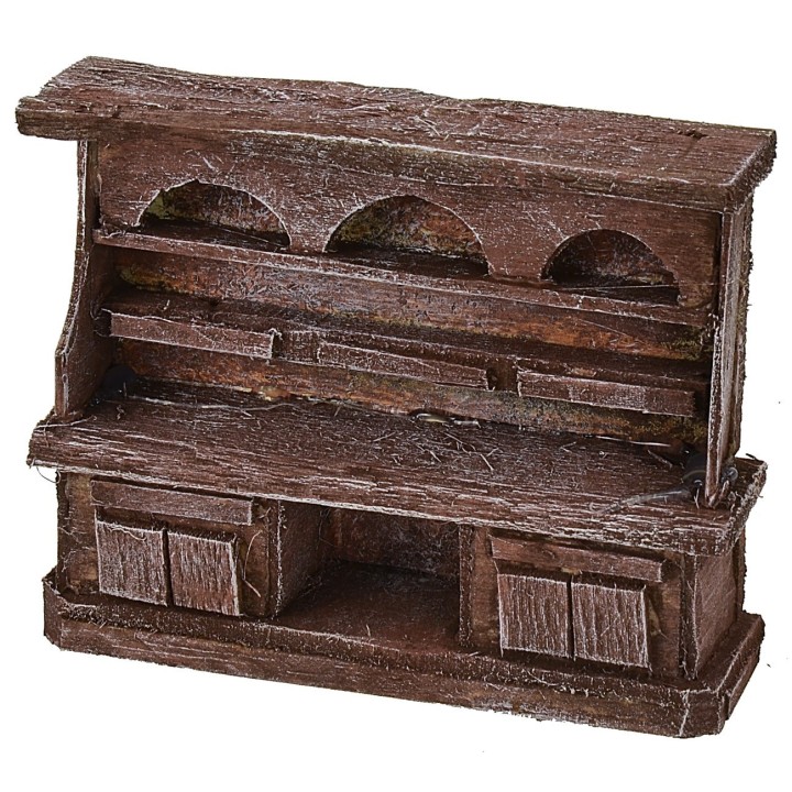 Aparador de madera envejecida cm 9x2,5x7,5 h