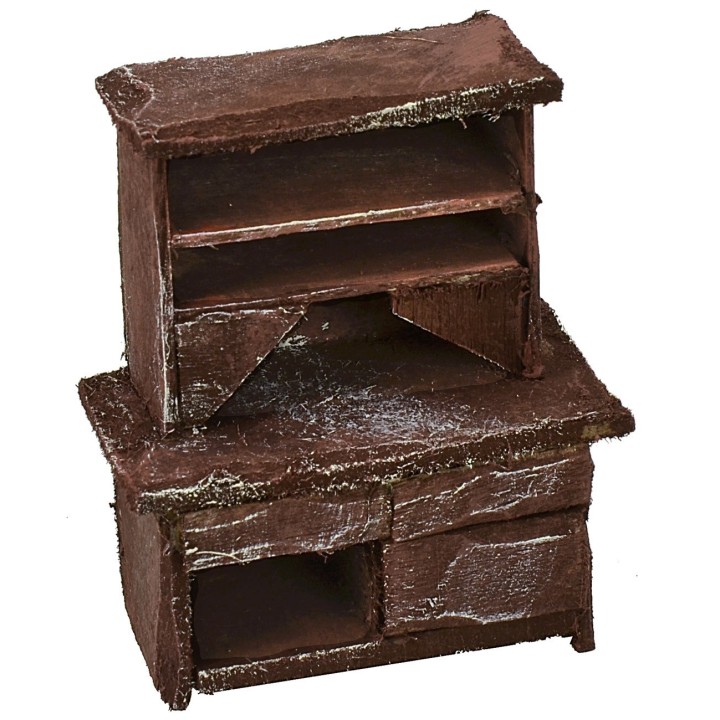 Sideboard in antiqued wood cm 5,5x3x6,5 h