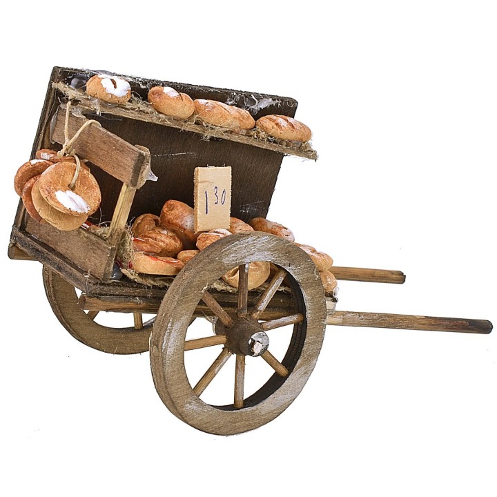 Carro con pane e pizze