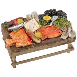 Banchetto con pesce assortito cm 9,5x5,7x5,5 h