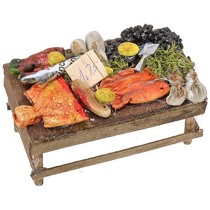Banchetto con pesce assortito cm 9,5x5,7x5,5 h