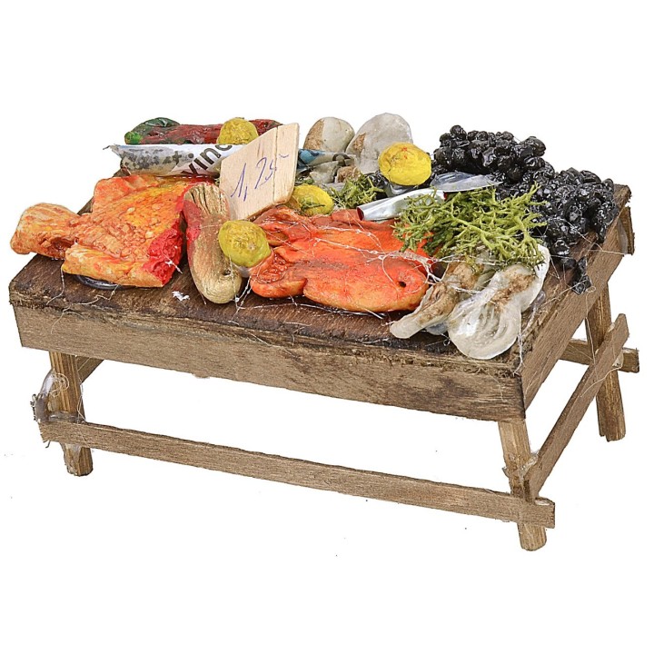 Banquete con pescado surtido cm 9,5x5,7x5 h