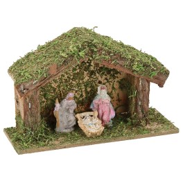 Cabaña con Natividad cm 12x4,5x7,5 h