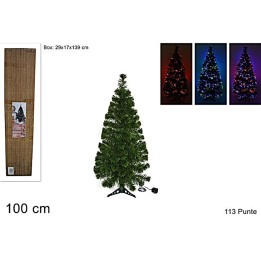 Árbol de fibra óptica multicolor h 100 cm con 113 ramas.