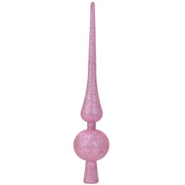 Puntale cm 30 rosa glitterato Natale
