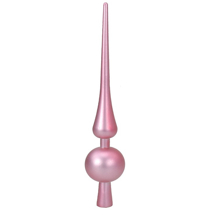 Punta de árbol de Navidad de 30 cm rosa satinado