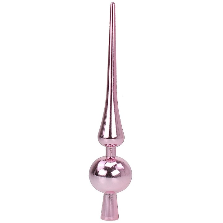 Punta de árbol de Navidad de 30 cm rosa brillante