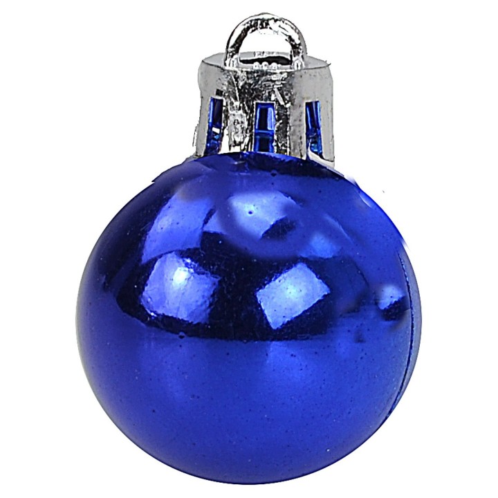 Juego de 10 bolas azules de ø 3 cm para árbol de Navidad.