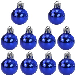 Juego de 10 bolas azules de ø 3 cm para árbol de Navidad.